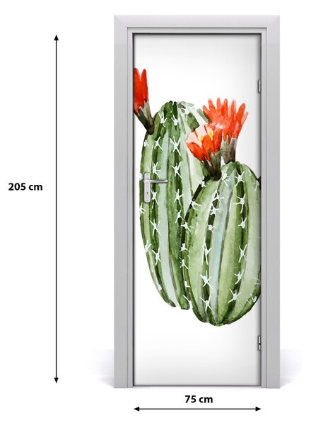 Poster adesivo per porta Cactus 75x205 cm