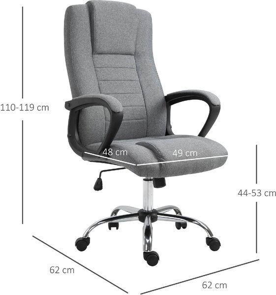 Icon Space Sedia Ergonomica con Ruote Braccioli e Poggiatesta in Tessuto colore Grigio