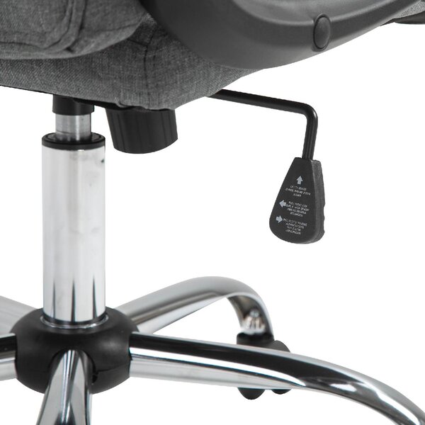 Icon Space Sedia Ergonomica con Ruote Braccioli e Poggiatesta in Tessuto colore Grigio