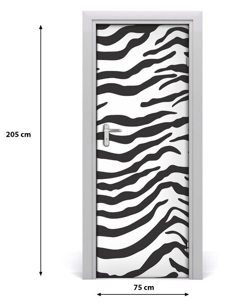 Sticker porta Sfondo domestico zebra 75x205 cm