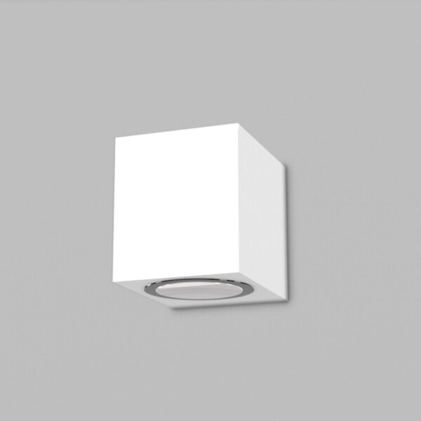Applique moderno lampadari bartalini ebuk one gu10 led ip54 alluminio vetro monoemissione - Lampadari Bartalini Gesso
