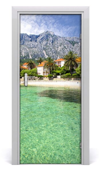 Adesivo per porta Spiaggia in Croazia 75x205 cm