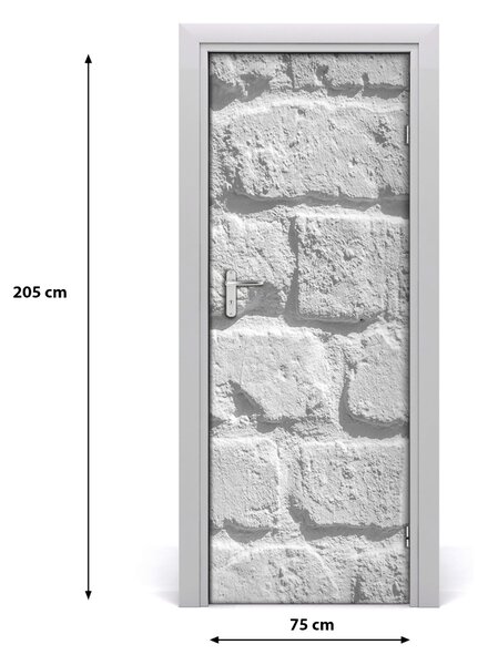 Adesivo per porta Muro di mattoni 75x205 cm