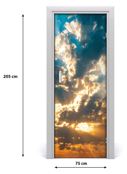 Adesivo per porta Nuvole nel cielo 75x205 cm
