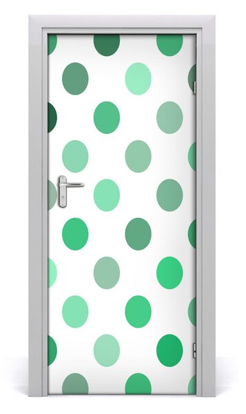 Adesivo per porta interna Punti verdi 75x205 cm