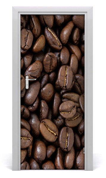 Adesivo per porta interna Chicchi di caff? 75x205 cm