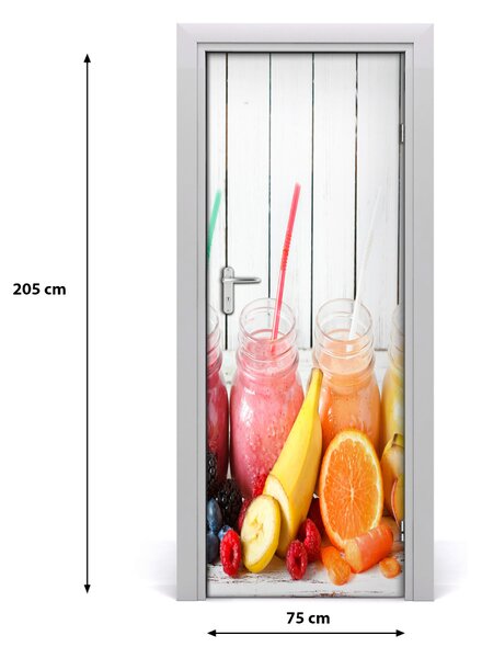 Adesivo per porta Cocktail colorati 75x205 cm