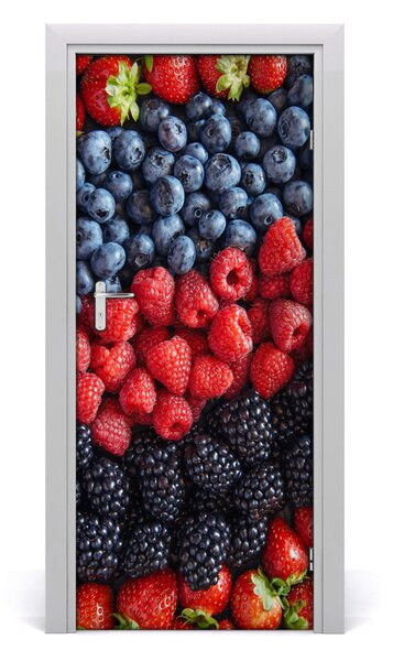 Adesivo per porta interna Frutti forestali 75x205 cm