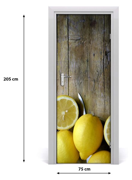 Poster adesivo per porta Limoni 75x205 cm