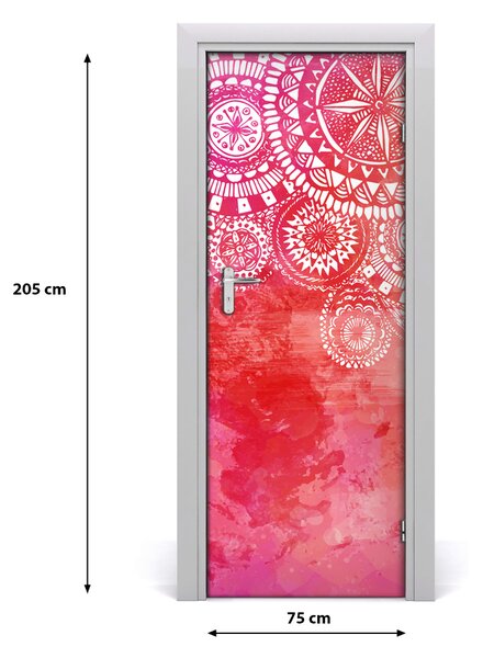 Adesivo per porta interna Ornamenti 75x205 cm