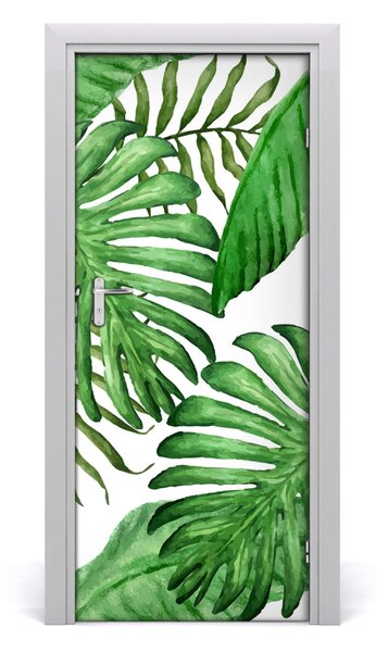 Adesivo per porta Foglie tropicali 75x205 cm