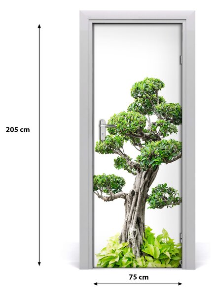 Adesivo per porta Albero bonsai 75x205 cm