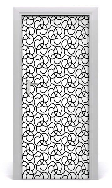Adesivo per porta interna Sfondo geometrico 75x205 cm