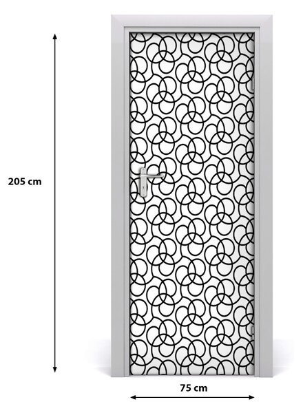 Adesivo per porta interna Sfondo geometrico 75x205 cm