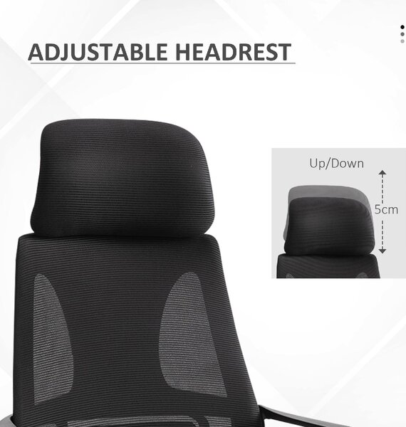 Icon Space Sedia Ergonomica con Ruote Braccioli e Poggiatesta in Tessuto Mesh colore Nero
