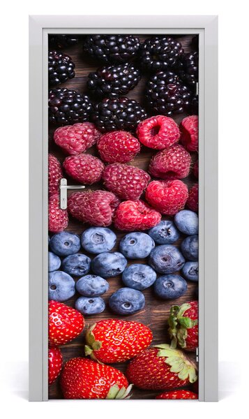 Adesivo per porta interna Frutti forestali 75x205 cm