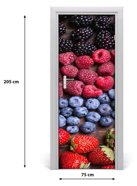 Adesivo per porta interna Frutti forestali 75x205 cm
