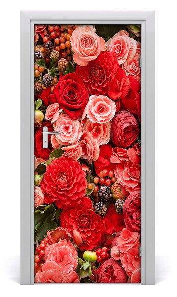 Adesivo per porta Mazzo di fiori 75x205 cm