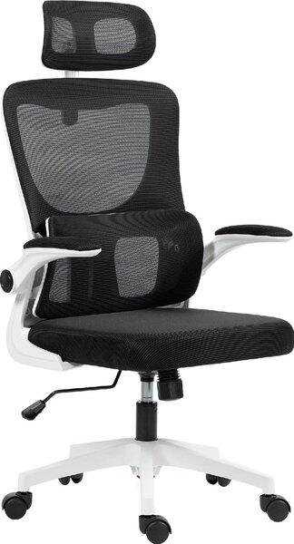 Icon Space Sedia Ergonomica con Ruote Braccioli e Poggiatesta in Tessuto Mesh colore Nero