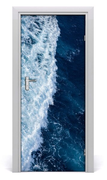 Adesivo per porta interna Onde del mare 75x205 cm