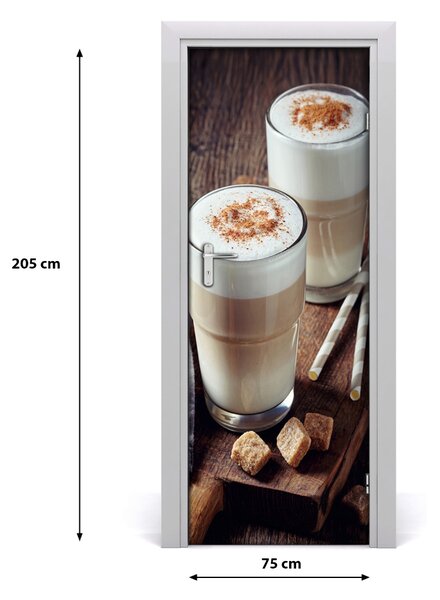 Adesivo per porta Latte macchiato 75x205 cm