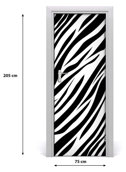 Adesivo per porta Sfondo domestico zebra 75x205 cm