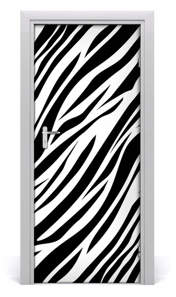 Adesivo per porta Sfondo domestico zebra 75x205 cm