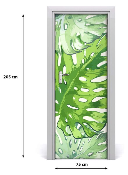 Sticker porta Foglie tropicali 75x205 cm