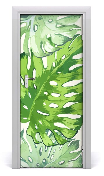 Sticker porta Foglie tropicali 75x205 cm