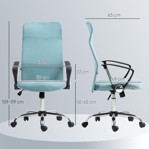 Icon Space Sedia Ergonomica con Ruote Braccioli e Poggiatesta in Tessuto Mesh colore Verde Chiaro