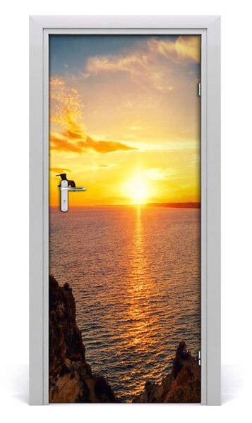 Adesivo per porta Sunset Mare 75x205 cm