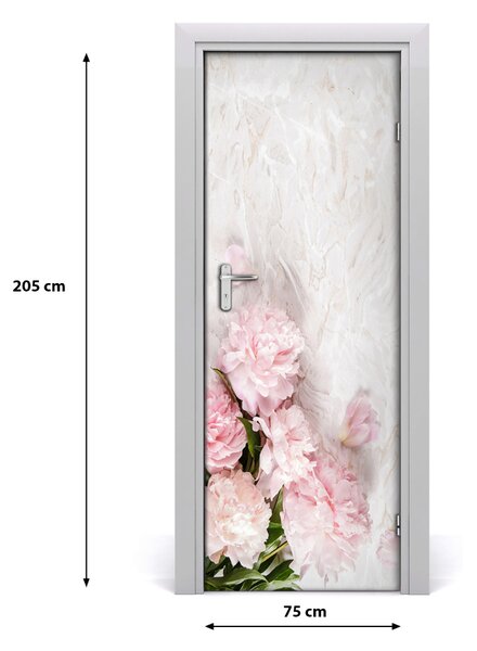 Sticker porta Piwoni Marble 75x205 cm