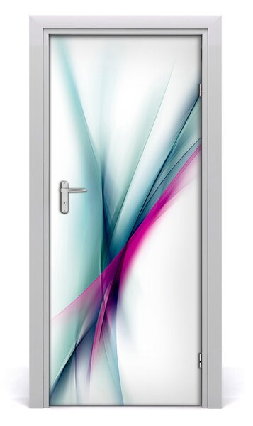 Adesivo per porta Astrazione d'onda 75x205 cm
