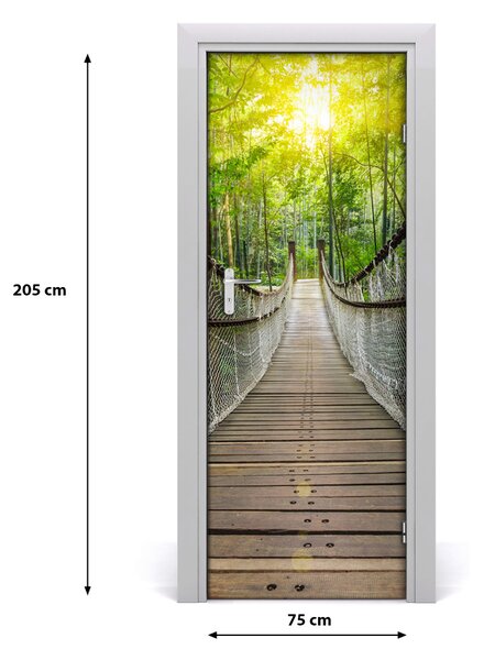 Adesivo per porta Ponte sospeso 75x205 cm