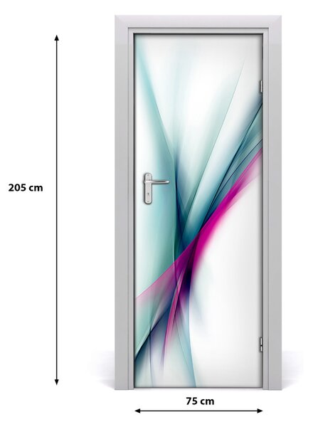 Adesivo per porta Astrazione d'onda 75x205 cm