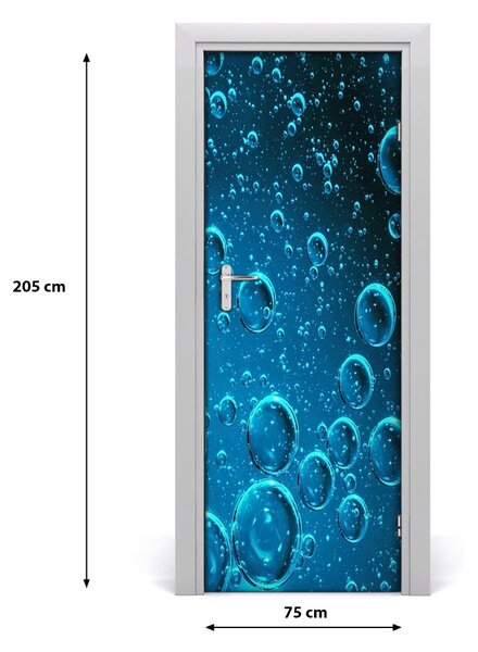 Sticker porta Bolle sott'acqua 75x205 cm