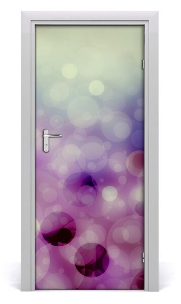 Adesivo per porta interna Ruote viola 75x205 cm
