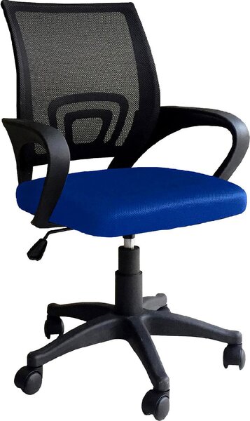NBrand Sedia Ergonomica con Ruote e Braccioli in Tessuto Mesh colore Blu - Rapid