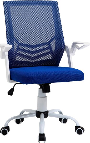 Icon Space Sedia Ergonomica con Ruote e Braccioli in Tessuto Mesh colore Blu/Bianco