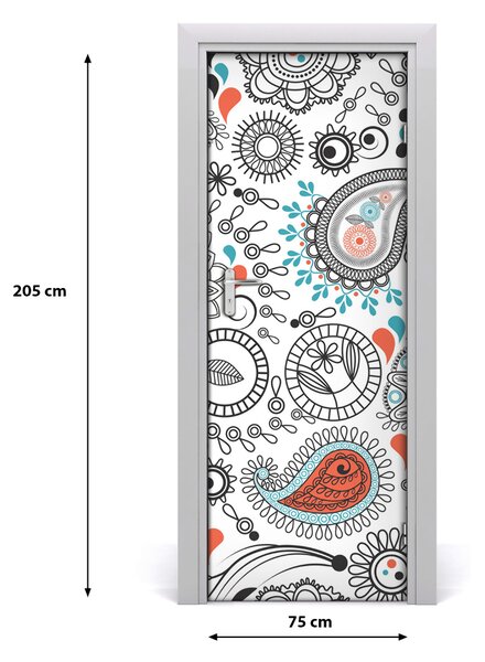 Adesivo per porta Ornamenti 75x205 cm