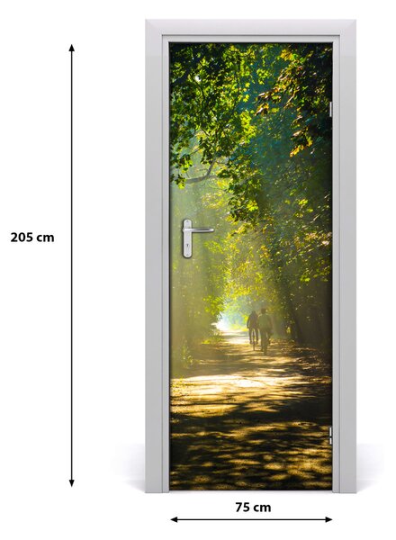 Adesivo per porta Sentiero nella foresta 75x205 cm