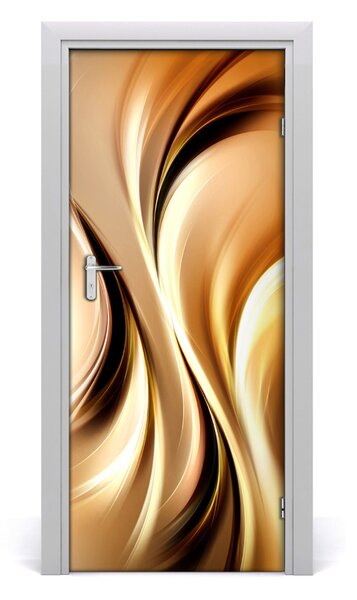 Adesivo per porta interna Onde astratte 75x205 cm