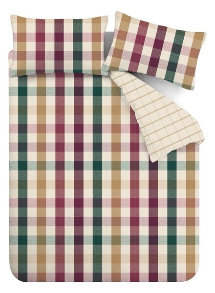 Biancheria da letto singola 135x200 cm Autumn Check - Catherine Lansfield