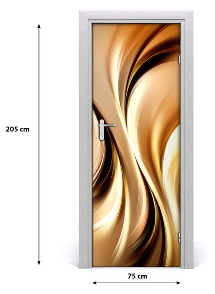 Adesivo per porta interna Onde astratte 75x205 cm