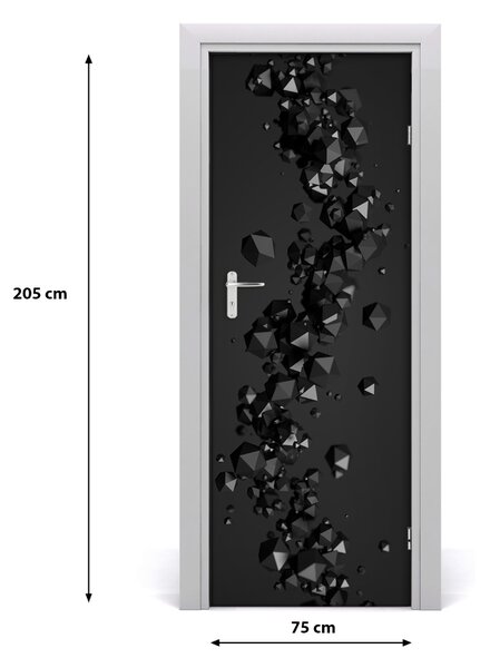 Adesivo per porta Astrazione 3D 75x205 cm