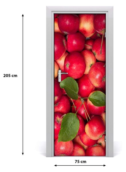 Adesivo per porta Mele rosse 75x205 cm