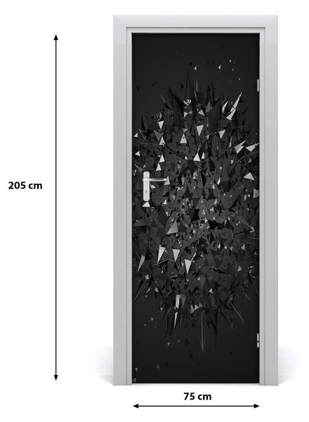 Adesivo per porta interna Astrazione 3D 75x205 cm
