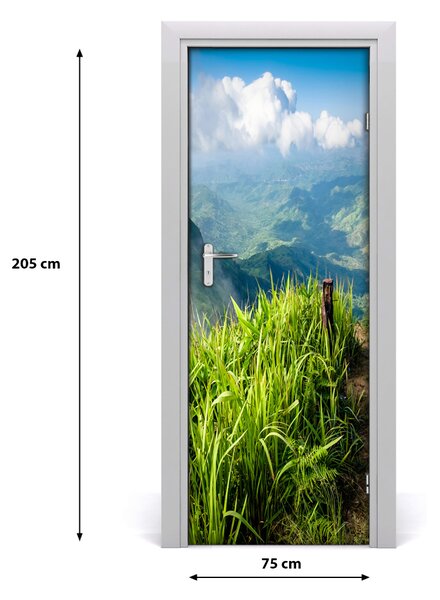 Poster adesivo per porta Tale di montagna 75x205 cm