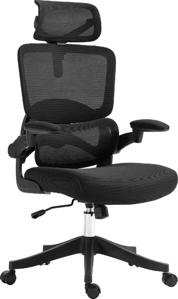 DecHome Sedia Ergonomica Ufficio Sedia da Scrivania Poltrona Direzionale con Rotelle e Braccioli Reclinabile, Girevole e Regolabile in Altezza colo