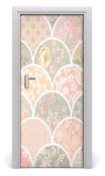 Adesivo per porta Pattern floreale 75x205 cm